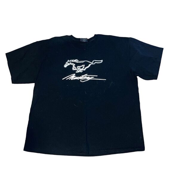 Vintage Steve & Barry’s Men’s Size XXL Black and White Ford Mustang Short Sleeve - Picture 1 of 4